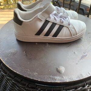 Adidas Kids Classic White and Black Sneakers